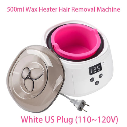 500ml LCD Display Smart Silicone Liner Hand and Foot Depilatory Epilator,Wax Heating, Wax Hair Removal And Wax Therapy Machine
