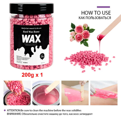 200g/400g Heating Machine Hair Removal Machine Wax Melting Pot  Hard Waxing Wax Beans Hot Film Painless Depilated  Waxing Beads