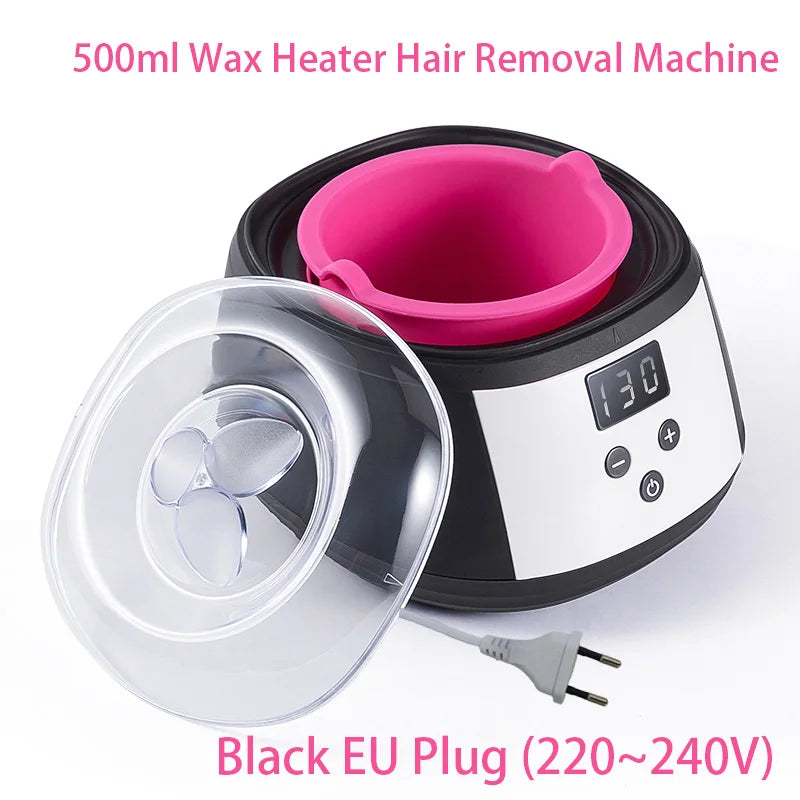 500ml LCD Display Smart Silicone Liner Hand and Foot Depilatory Epilator,Wax Heating, Wax Hair Removal And Wax Therapy Machine