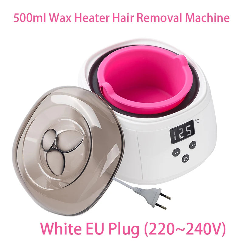 500ml LCD Display Smart Silicone Liner Hand and Foot Depilatory Epilator,Wax Heating, Wax Hair Removal And Wax Therapy Machine