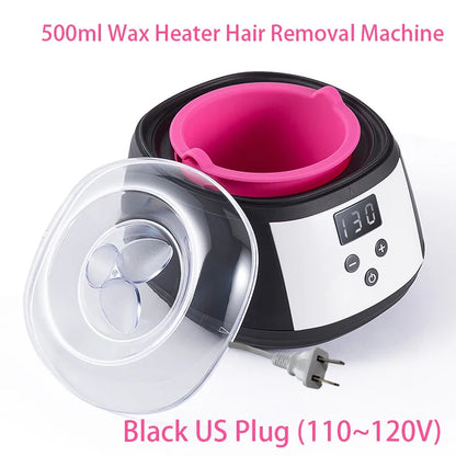 500ml LCD Display Smart Silicone Liner Hand and Foot Depilatory Epilator,Wax Heating, Wax Hair Removal And Wax Therapy Machine