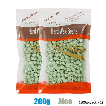 500g/200g/50g Hard Wax Beans for Hair Removal Body European Brazilian Pearl for Wax Warmer Waxing Beans for Wax Heater Machine